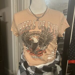 Windsor Tan Graphic Crop Top